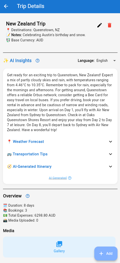 Trip Details